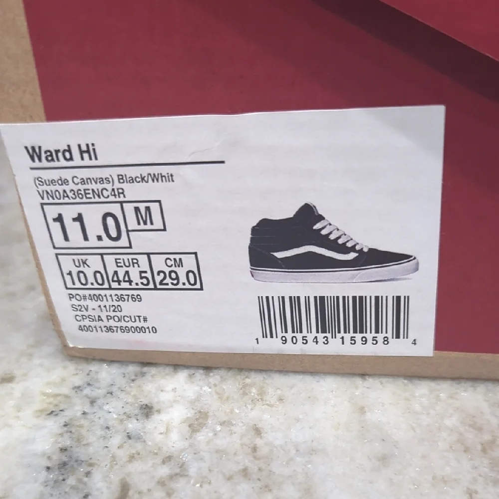 Vans Classic Black and White High-Tops - Picture 2 of 3